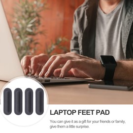 SOLUSTRE Rubber Feet for Laptop Base 8 Pads Feet Black Professional L for Protection Rubber Floor Cushion with Replacement Computer Laptop Compatible W Slip Cushion Base Laptop Base Rubber Laptop Foot