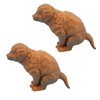 Techbrighten 2 PCS Pooping Dog Butt Toothpaste Topper, Hilarious Golden