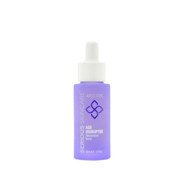 Serious Skincare Absolutes Age Disrupter Facial Treatment Serum with Resveratrol for Smooth & Radiant Skin - Grape Skin Stem Cells - Improve Elasticity - 1 oz.