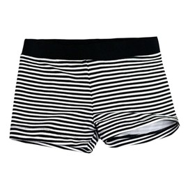 Aivtalk Traje de baño para niños y niños, calzoncillos tipo bóxer a rayas, Negro (Stripe Black), 5-6 Años