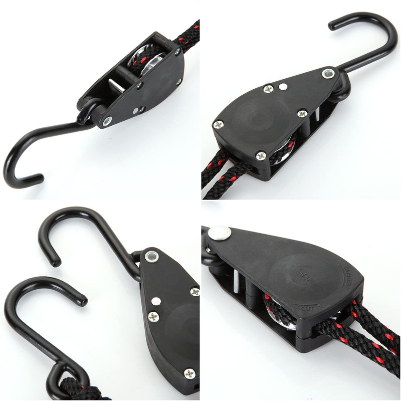 DIRBUY 4 pcs Kayak Rope Tie Downs - 1/4 inch