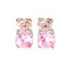 Silver Earrings Pendientes Redondos Aretes Plata Ley 950 Zircon Stud