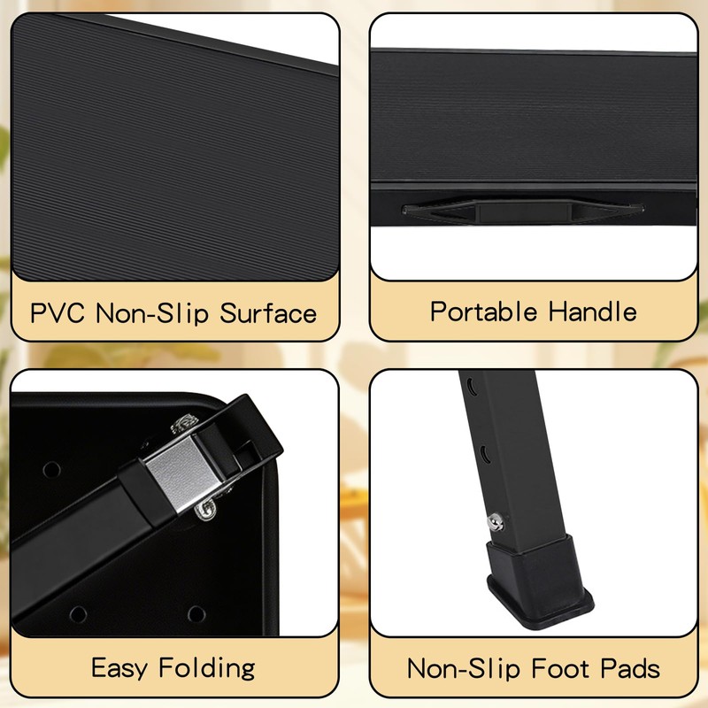3-Level Adjustable Folding Step Stool for Adults & Seniors –