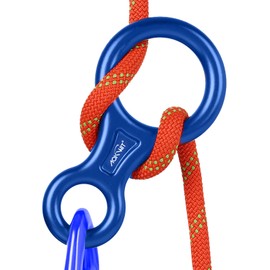 AOKWIT Rescue Figure 8 Descender Climbing Gear Downhill Equipment 35KN/3500kg 7075 Aluminum Alloy Rigging Plate for Climbing Belaying and Rappeling Device (Blue)