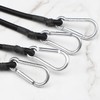 ZHOUBIN 60 Inch Black Bungee Cords with Carabiner Hooks, 2Pcs