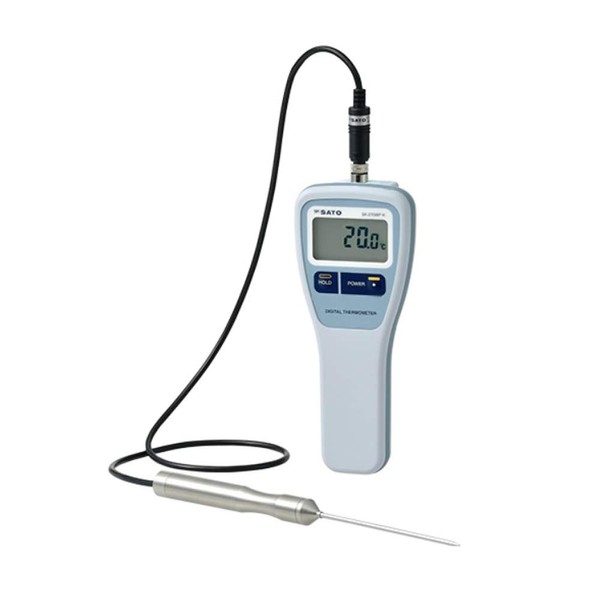 SATO 8078-40 Waterproof Digital Thermometer, No Hook Hole, SK-270WP-K (Standard Sensor S270WP-01)