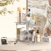 HIHEGD HIHEGD 2-Tier Bathroom Organizer with Dividers, Clear Under Sink