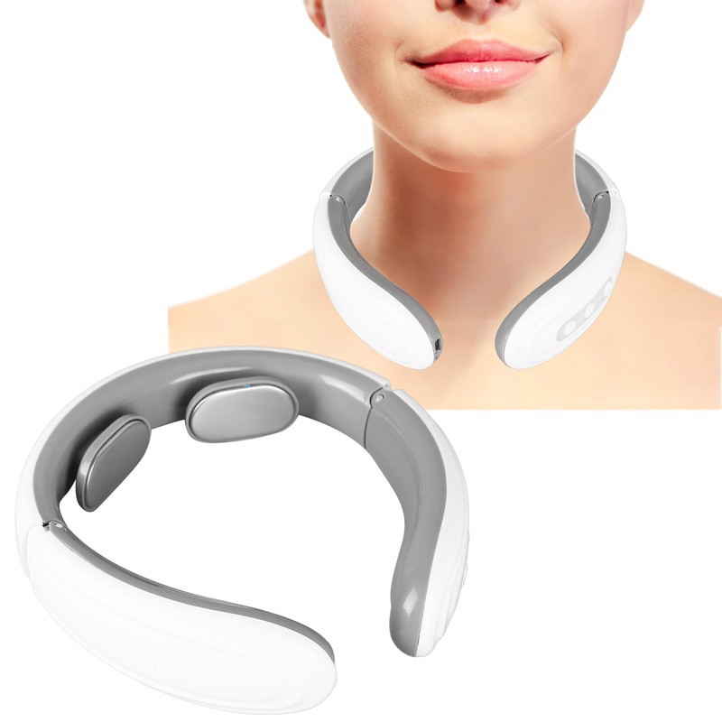 Electric Pulse Neck Massager Vibration Heat 3D Fitment Reduce Fatigue