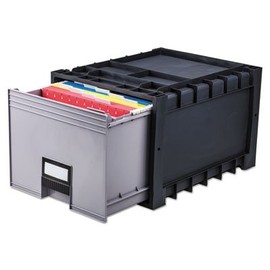 Archive Drawer for Letter Files Storage Box, 18"" Depth, Black/Gray, Sold as 1 Each