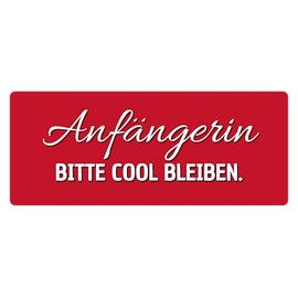 Beginners Please Stay Cool - 18 x 6 cm - Car Sticker with Saying | Waterproof Vinyl Sticker | Funny Sticker for Cars, Trucks, Vans, SUVs, Walls, Windows, Laptops and Notebooks