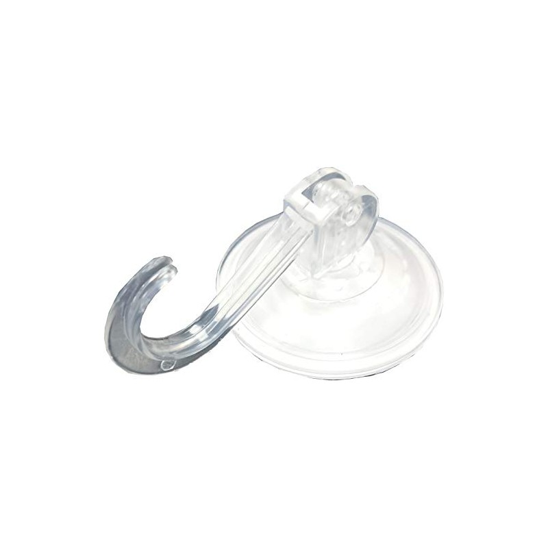 Merriway BH06630 (4 Pcs) Suction Hooks Lever Type Clear 55mm