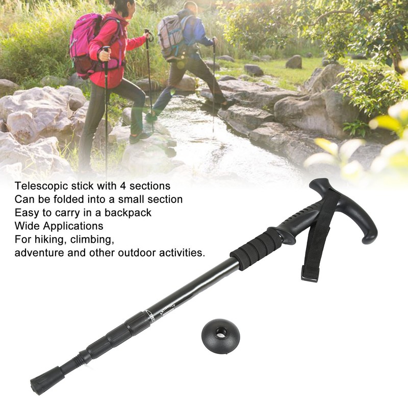 Hiking Poles with Mud Basket Aluminum Alloy Telescopic Hiking Stick