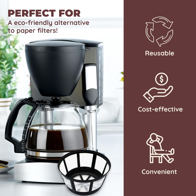 Fill 'n Brew Reusable Coffee Filter Basket for Most Coffe