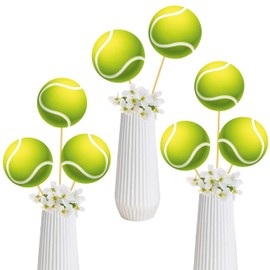 Tennis Party Decoration 23pcs Tennis Ball Centerpiece Sticks Tennis Theme Party Decorations Sport Party Table Topper for Tennis Player Birthday Party Baby Shower Supplies