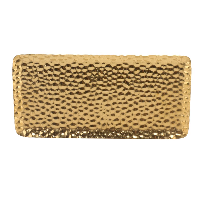 Hammered Tray Exquisite Odorless Stainless Steel Serving Tray for Living