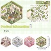 Yuanchu 4 Sets DIY 3D Stickers Scene, Hausau Sticker Set