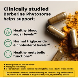 Nature Made Better Absorption Berberine Phytosome Supplement, 1100mg Per 2 Capsules Daily, Berberine Supplement for Cardiovascular Health Support, 60 Capsules, 30 Day Supply