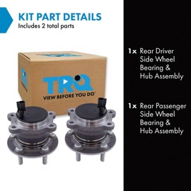 TRQ Rear Wheel Hub Bearings Assembly Set Compatible with 2013-2018 Ford C-Max 2013-2019 Escape 2015-2019 Lincoln MKC