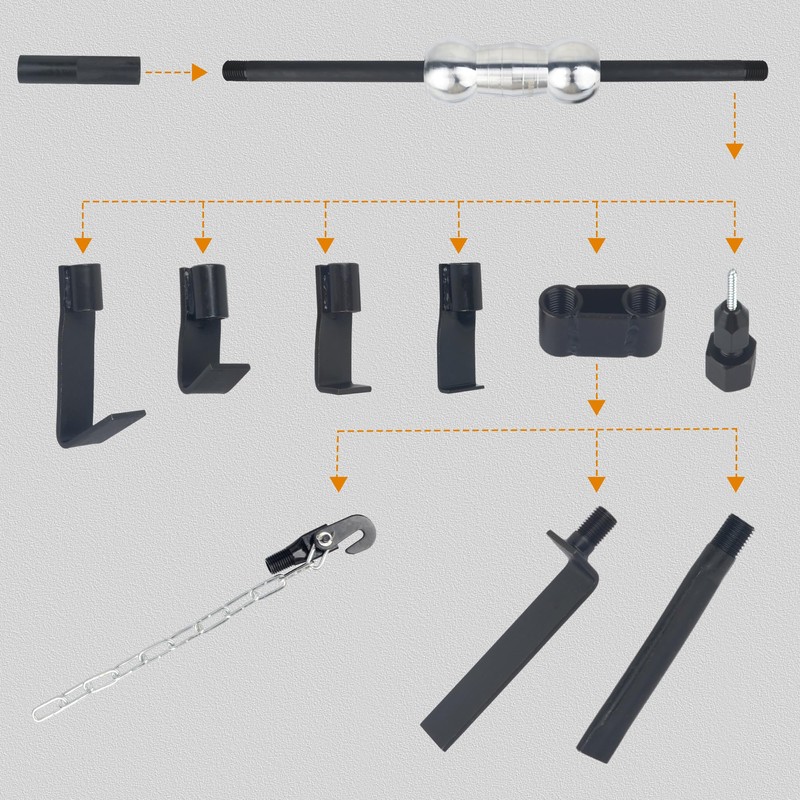 13PC Dent Puller with Slide Hammer Auto Body Truck Repair