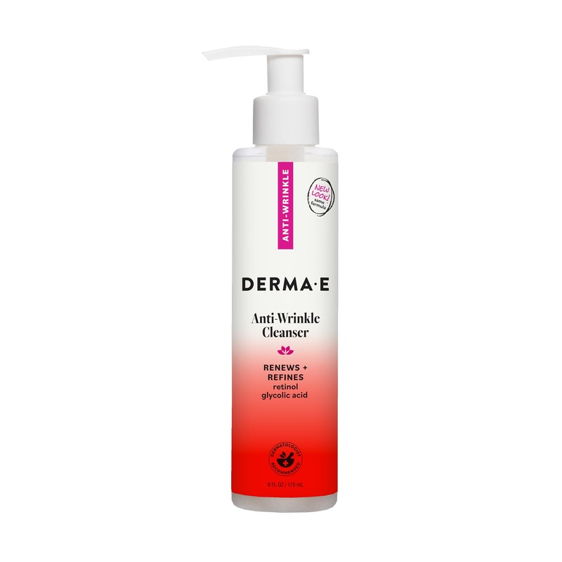 derma e Anti-Wrinkle Vitamin A Glycolic Cleanser, 6 Fluid Ounce