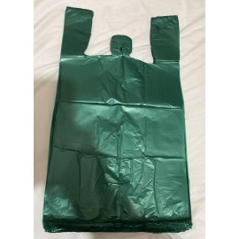 Choice 100 Bags 1/6 Large 21 x 6.5 x 11.5 Green  T-Shirt Plastic Grocery Shopping Recyc