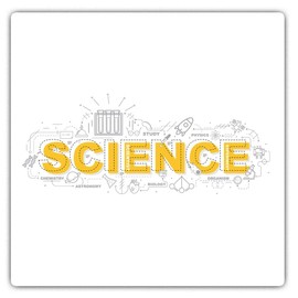 Square Stickers (Set of 2) 10cm - Science Chemistry Biology Physics Uni Fun Decals for Laptops,Tablets,Luggage,Scrap Booking,Fridges, 8170