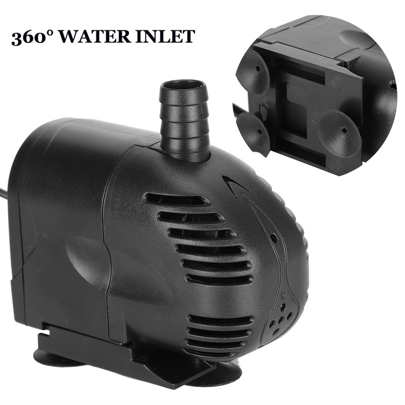 12W Submersible Water Pump Fish Tank Bottom Suction Aquarium Filtration