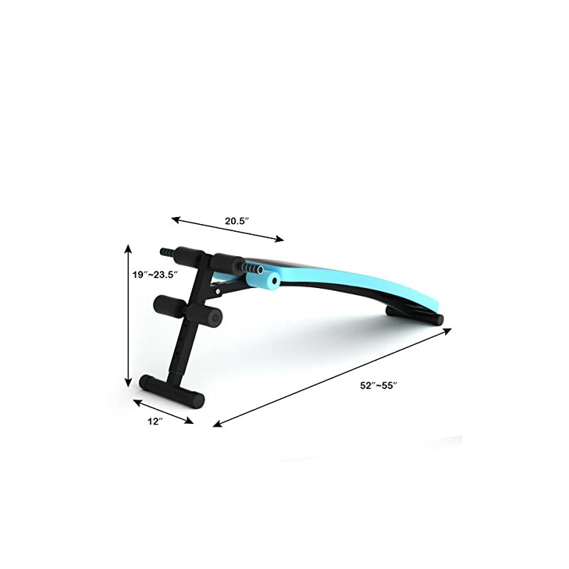 Blue Adjustable Folding Design Slant Bench Push Ups Sit-Up Board