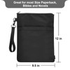 Book Sleeves with Zipper, Travel Book Protector Pouch for Paperbacks