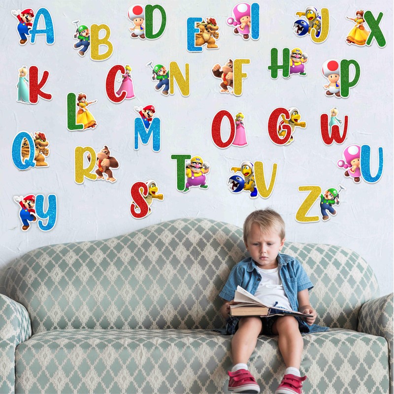 Seyal® Supr Mario Alphabets Wall Sticker
