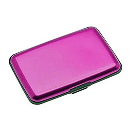 Rohans Aluminium Credit Card Holder Wallet CASE Purse Metal Business Card Protector UK (Pink)
