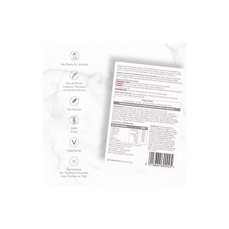 Wassen Selenium ACE+D Immune Health | Highly Bioavailable Selenium |