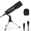 TXG Micrófono Condensador, Micrófono USB con Tripié, Microfono con Soporte