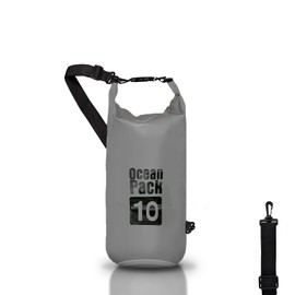 Dry Bag Waterproof Bag Sea 5L 10L 20L Waterproof Bag with Adjustable Shoulder Strap Waterproof Dry Bag/Sack Kayaking Boat Trip Canoe Fishing Rafting/Snowboarding, gray, Dry Bag