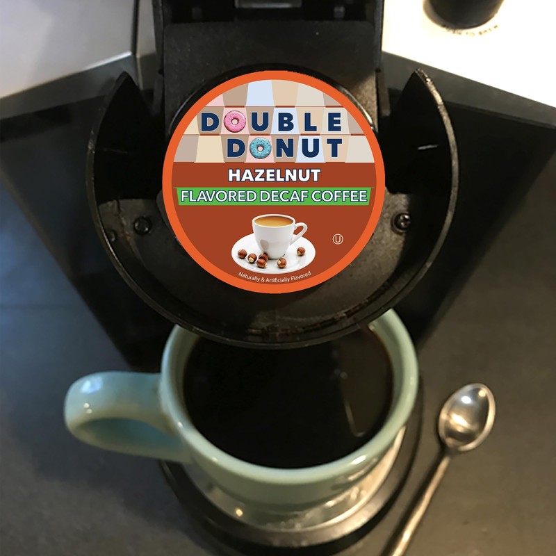 Double Donut Flavored Decaf Coffee, Decaf Hazelnut Coffee, Decaf Coffee