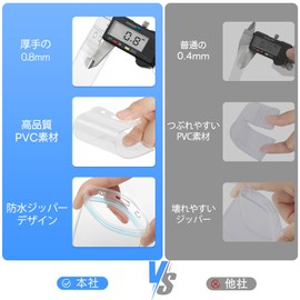 KTRiO Card Holder, Name Holder, Set of 5, Vertical, Employee ID Card Holder, Name Badge Holder, Card Case, Double-Sided, For School or Work, Waterproof, PVC, Transparent, Inner Dimensions 9 x 6.4 cm