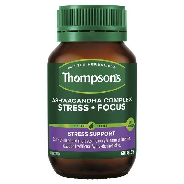 Thompsons Ashwagandha Complex Stress + Focus 60 Tablets