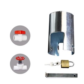 Outdoor Tap Cover, Faucet Lock and Multifunctional Protective Lid for FaucetLock Garden Hose Tap Lock (Silver)