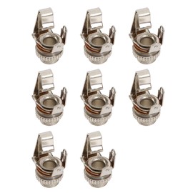 ECSiNG 8PCS 3.5mm Female Sockets Chassis Panel Mount Jack Mono with Gasket and Nut Solder Type for Audio Electric Guitars Speakers Foot Switch Bass Fender