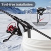 Huntury Adjustable Bucket Rod Holder for Ice Fishing, Clip On