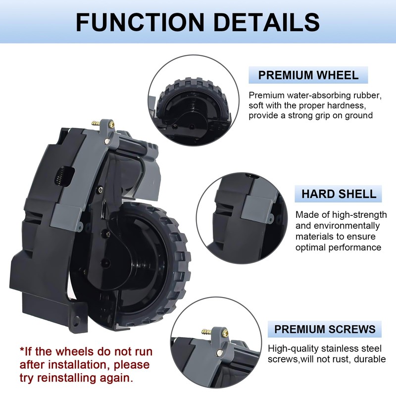Garbage fighter Left and Right Wheel Module Pair for iRobot