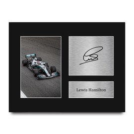 HWC Trading Lewis Hamilton Car Gifts USL Printed Signed Autograph Picture for F1 Formula 1 Racing Fans - US Letter Size