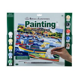 Royal & Langnickel Painting by Numbers Adult Large Art Activity Kit, Mediterranean Fishing Boats