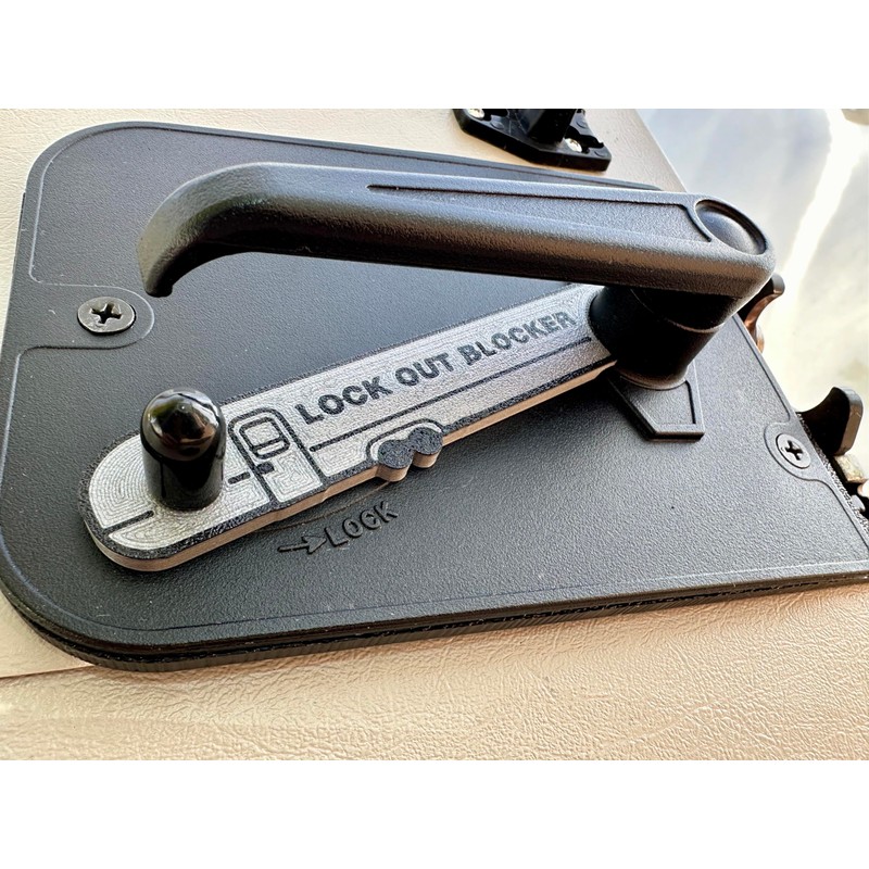 Lock Out Blocker for Airstream Travel Trailer Slide Lock, Prevent