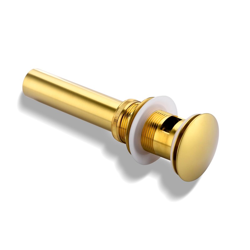 Luxier DS02-TG 1-5/8 in. Brass Bathroom and Vessel Sink Push