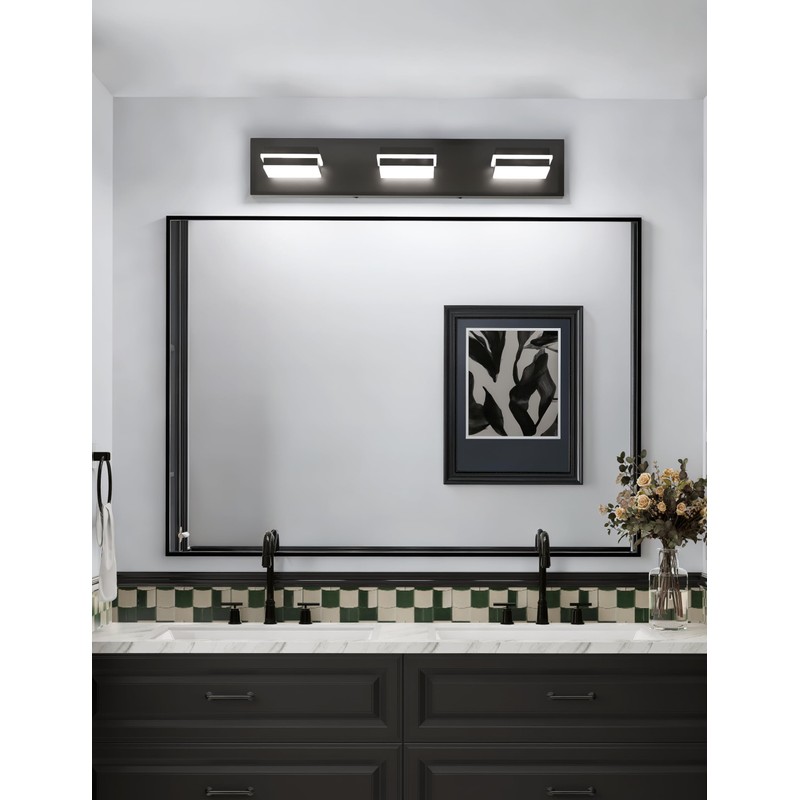 VOLISUN 5CCT Bathroom Light Fixtures Over Mirror, Dimmable, 360°Rotatable Head,