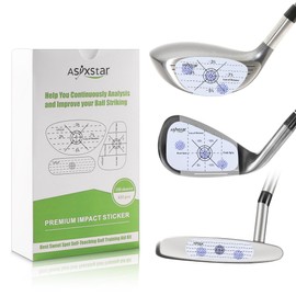 Asyxstar Golf Impact Tape - Golf Impact Stickers for Golf Clubs Golf Training aid,Self-Teaching Sweet Spot and Shot Consistency Analysis, Golf Club face Impact Tape for Woods Irons and Putters