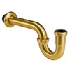 18 Gauge Solid Brass P-Trap 1 1/4” OD, Heavy Duty