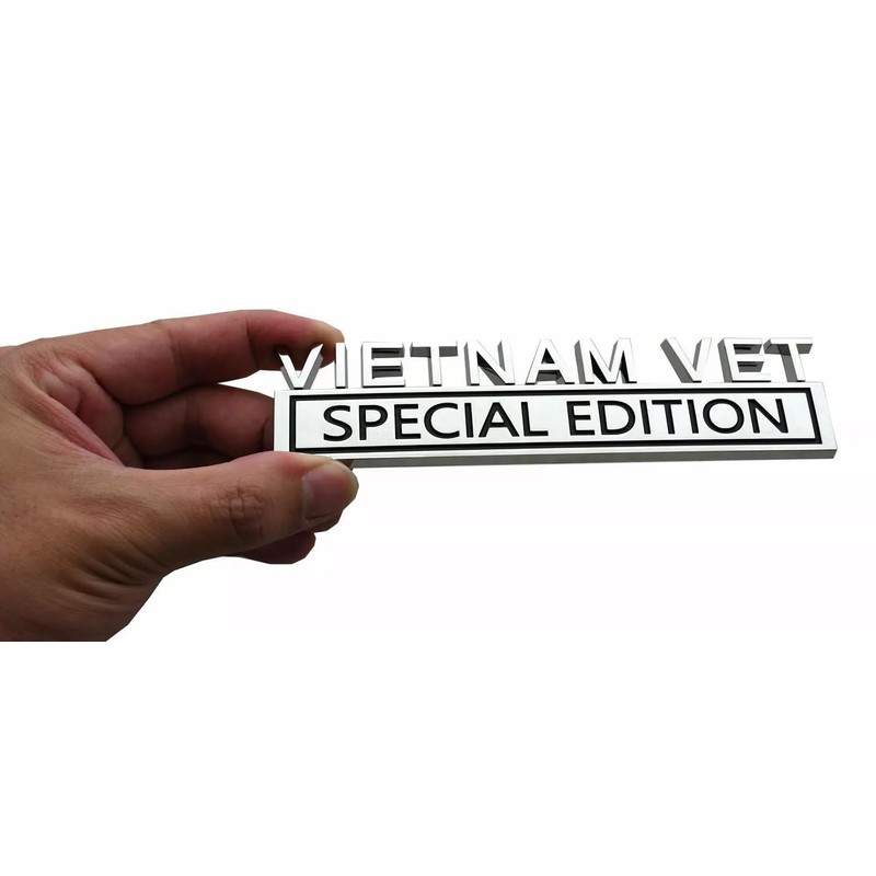 Pair Set Metal Vietnam Vet Special Edition Emblems 3D Badges