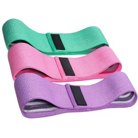 Resistance Bands – 3 Set Booty Bands for Women & Men – Non-Slip Exercise Bands for Glutes, Hips, Legs – Home Workout, Gym, Fitness, Yoga – 3 Resistance Levels Hetmyer Fitness